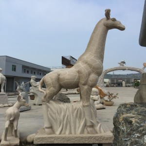 Giraffen-Schwan-Fisch-Steinschnitzereien und Skulptur-natürliche reine Handarbeits-Grafik