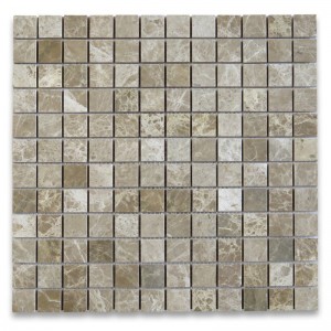 Emperador Light 1x1 quadratische Mosaikfliese poliert